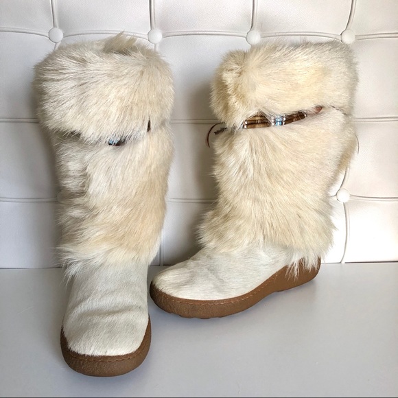Oscar Sport Shoes - Oscar Sport Shoes Apres Ski White Fur Boots